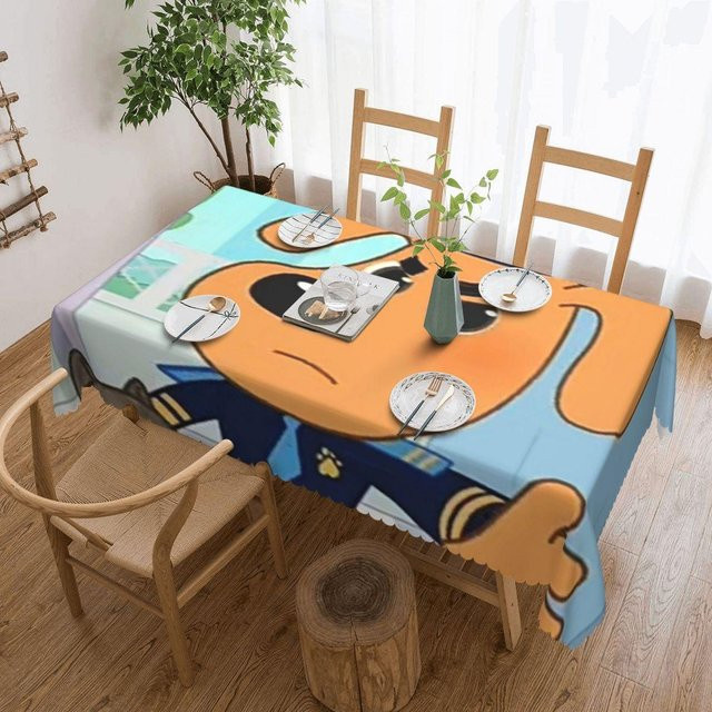 Wasserdichte rechteckige Tischdecke Sheriff Labrador von JINGYUE Pet, mehrfarbig, B: 137 cm, T: 183 cm - Bild 1