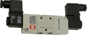 Riegler 3/2-Wegeventil, elpn., ext. Steuerluft, bistabil, G 1/8, 12 V DC, grau - Bild 1
