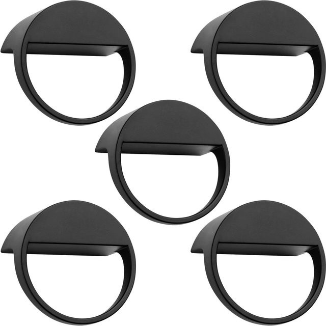 SO-TECH Möbelgriffe ZEN BA Set aus Zinkdruckguss, 5 Stück, Farbe Schwarz Matt, Durchmesser: 32 mm, Höhe: 59 mm - Bild 1