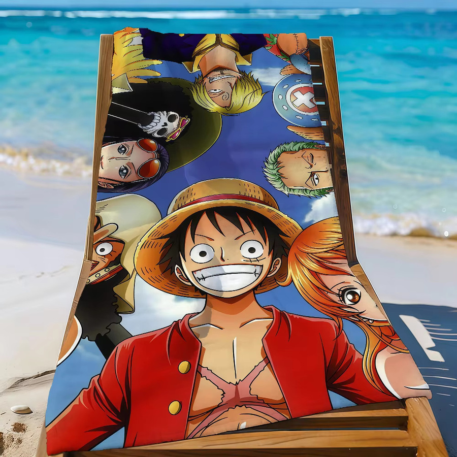 O-ONE One Piece Anime Handtuch, schnelltrocknendes Strandtuch in Multicolour für Schwimmbad, Camping, Yoga und Fitnessstudio - Bild 2