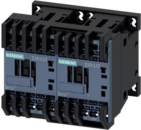 Siemens Wendeschützkombination 3RA2315-8XB30-2BB4, 3 Schließer, 690 V/AC, 6.1 A, Grau - Bild 1