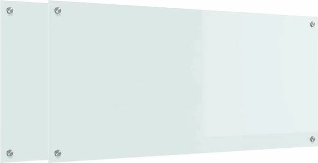 vidaXL Küchenrückwand aus gehärtetem Glas, 2 Stück, Weiß, B: 110 cm, H: 50 cm - Bild 1