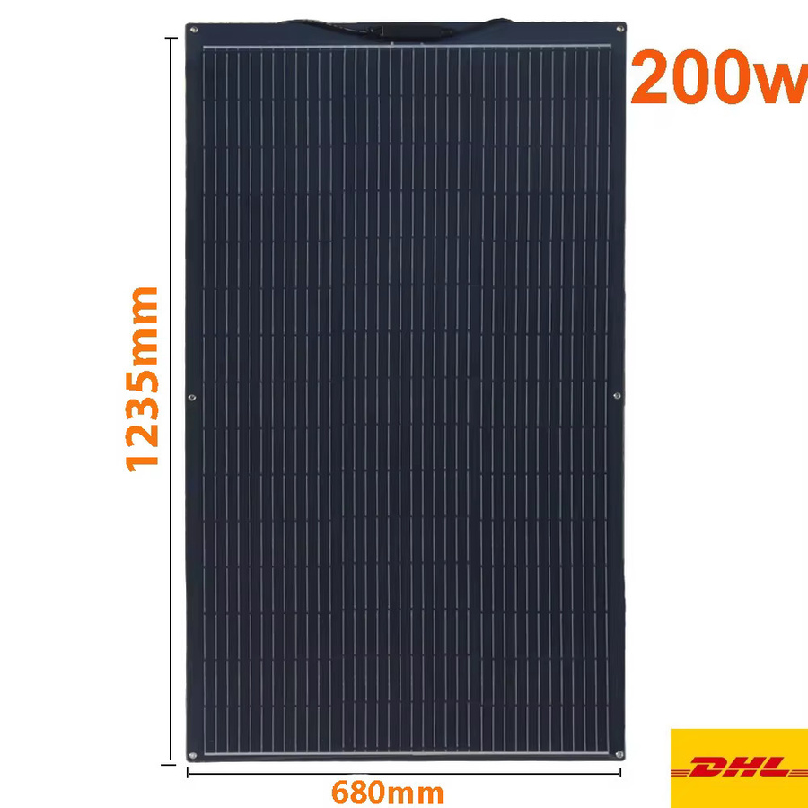 Flexibles Photovoltaikpanel von xinpuguang in Schwarz für 12V Batterien, geeignet für Haus, Balkon, Wohnmobil und Boot - Bild 2