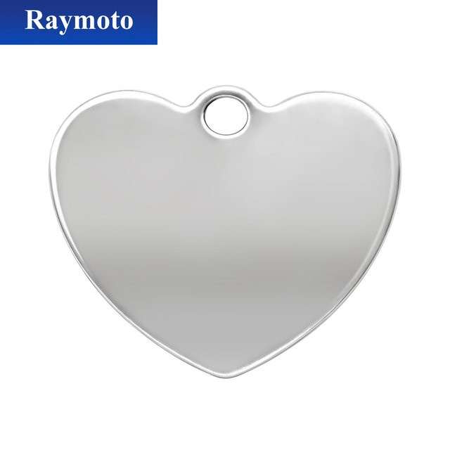 Raymoto Herzförmige Edelstahl-Rohlinge in Silber für Lasergravur und DIY-Projekte - Bild 1