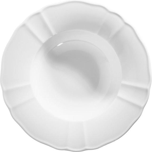 VEGA Amely Suppenteller aus Porzellan, weiß, rund, 4er Pack, Durchmesser: 27 cm, Höhe: 6,1 cm, 500 ml - Bild 1