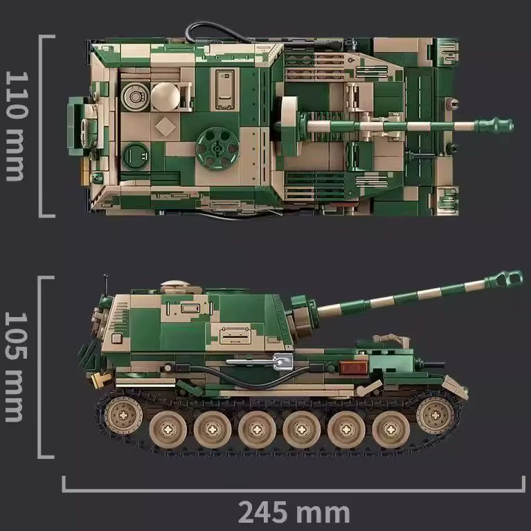 Le Yi Elefanten-Panzer, Kampffahrzeug-Modell, Montage-Set - Bild 4