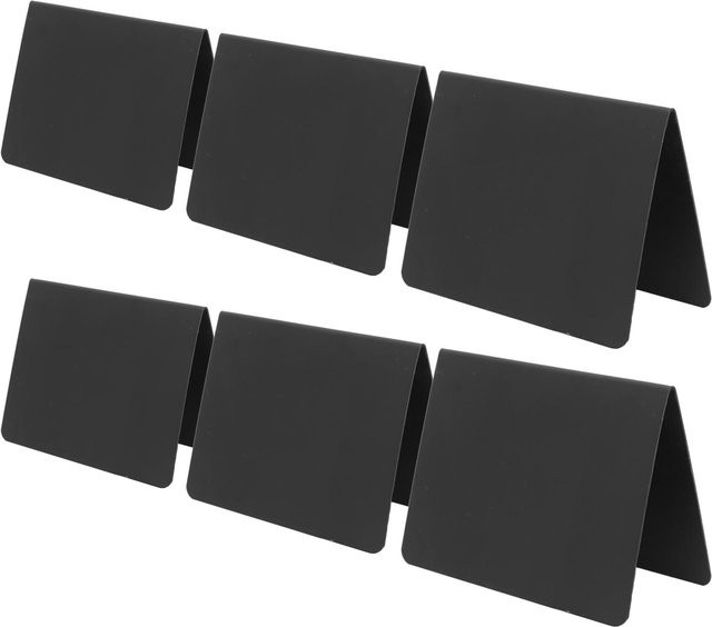 16 Stück mfySpace Mini-Kreidetafel-Schilder in V-Form, schwarz, abwischbar und wiederverwendbar für Tischdekorationen, Partys und Veranstaltungen - Bild 1