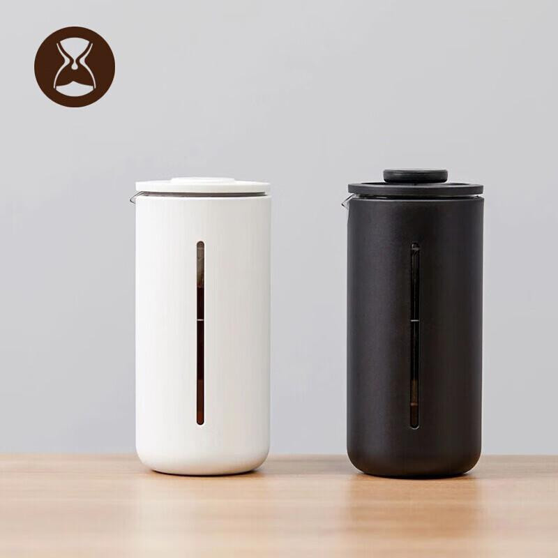 Timemore Small U French Press Kaffeebereiter aus Glas in Transparent und Weiß mit 450 ml Füllmenge - Bild 2