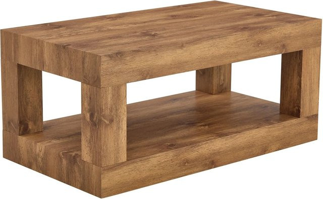 okwish Couchtisch aus MDF in Braun mit Ablagefach für dein Wohnzimmer, B/T/H: 93 x 53 x 45 cm - Bild 1