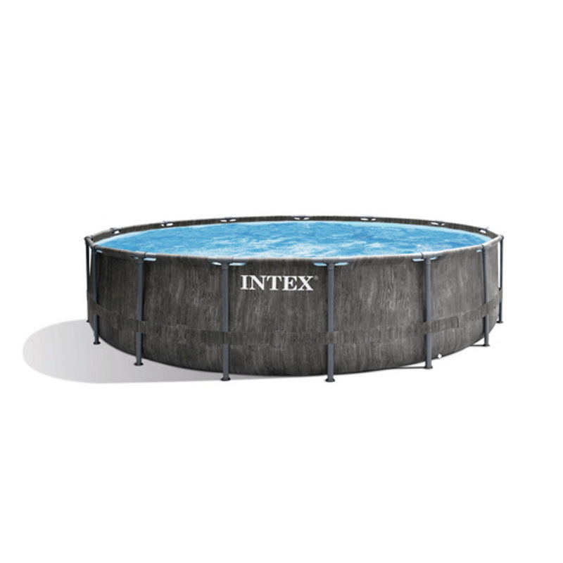 Intex Rundpool Prism Greywood in Dunkelgrau, B/H: 457 x 122 cm - Bild 2