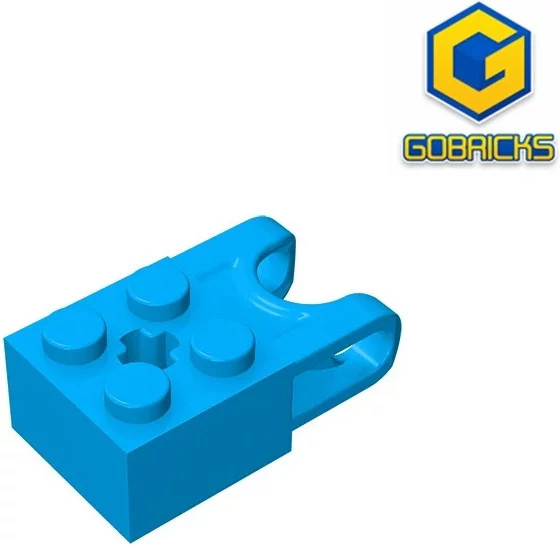 Gobricks GDS-1206 Technik, Ziegelmodifiziert 2 x 2, mit Kugelbuchse breit und Achsloch, Zubehör - Bild 1