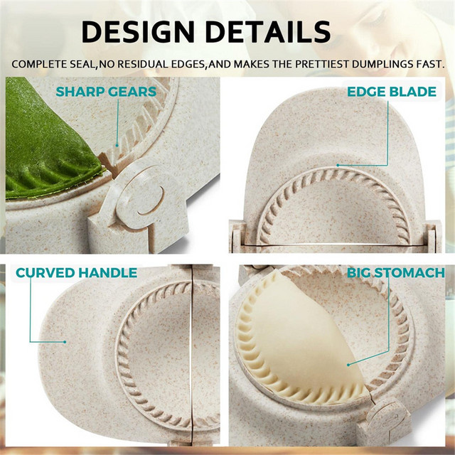 HGC Empanada Maker Press und Knödelmacher-Set mit Teigschneider, rund, Durchmesser: 15,2 cm - Bild 1