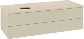 V&B Antao Waschtischunterschrank mit Beleuchtung, Grau lackiert, B/T/H: 120 x 50 x 50 cm - Bild 1