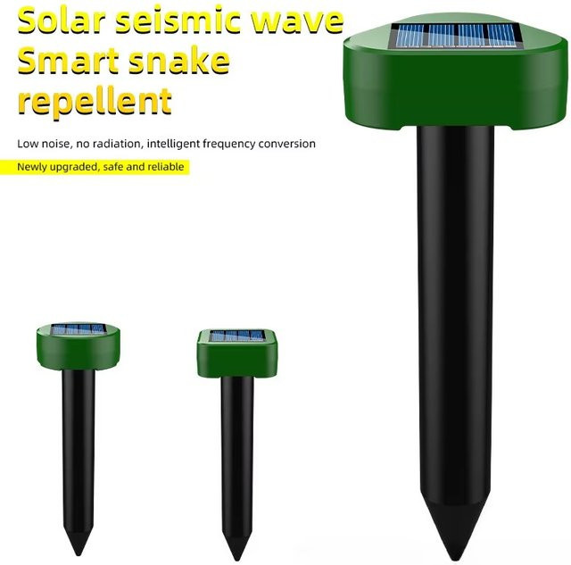 NOCCLILI Solarbetriebener Ultraschall-Tiervertreiber Wasserdichter Outdoor-Repeller für Nagetiere, Schlangen, Katzen, Hunde und Wölfe - Bild 1