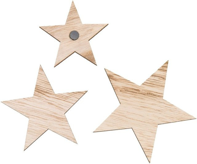 Halbach Streuteile Stern Skara aus Holz in Naturfarben Beige mit Magnet - Bild 1