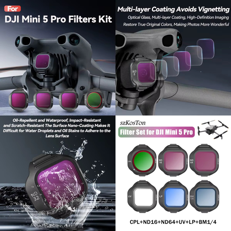 DJI Lito Filterset mit ND, MCUV und CPL Filtern sowie Blendschutz aus optischem Glas für Lito X1, Neo 2, Mini 5 Pro und Mini 4 Pro - Bild 3