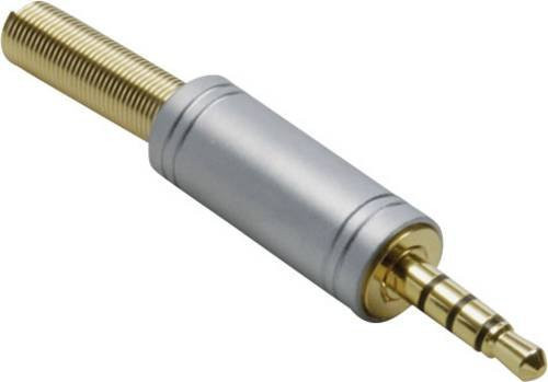 BKL Electronic 1103088 Klinken-Steckverbinder 3,5 mm Stereo-Stecker, gerade, 4-polig, Gold - Bild 1