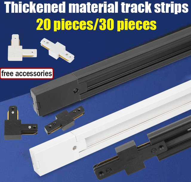 LANGYUE 20er Set LED Schienen-Anschlusskit für Scheinwerfer und Schienenbeleuchtung in 0,5 m und 1 m Länge - Bild 1