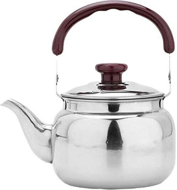 Yiran Furniture Teekanne aus poliertem Edelstahl mit Filter für Induktionsherd und Gas, Silber, 1 l - Bild 1
