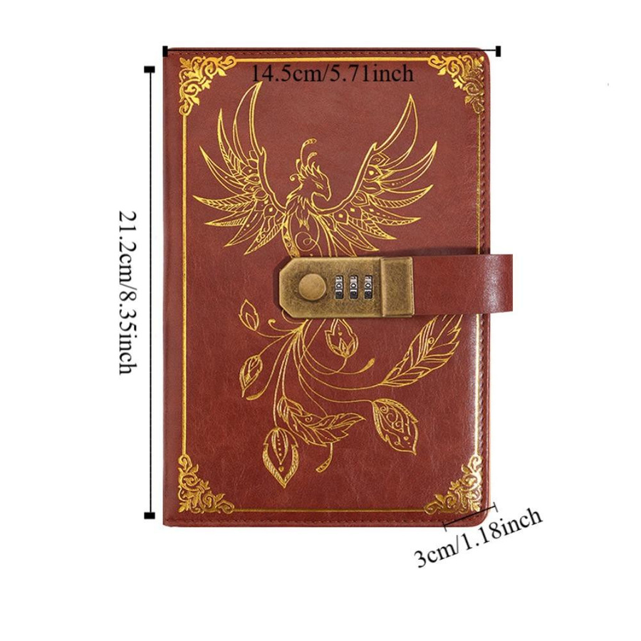 Bejete Tagebuch A5 Notizbuch mit Schloss in Rot aus PU-Material - Bild 1