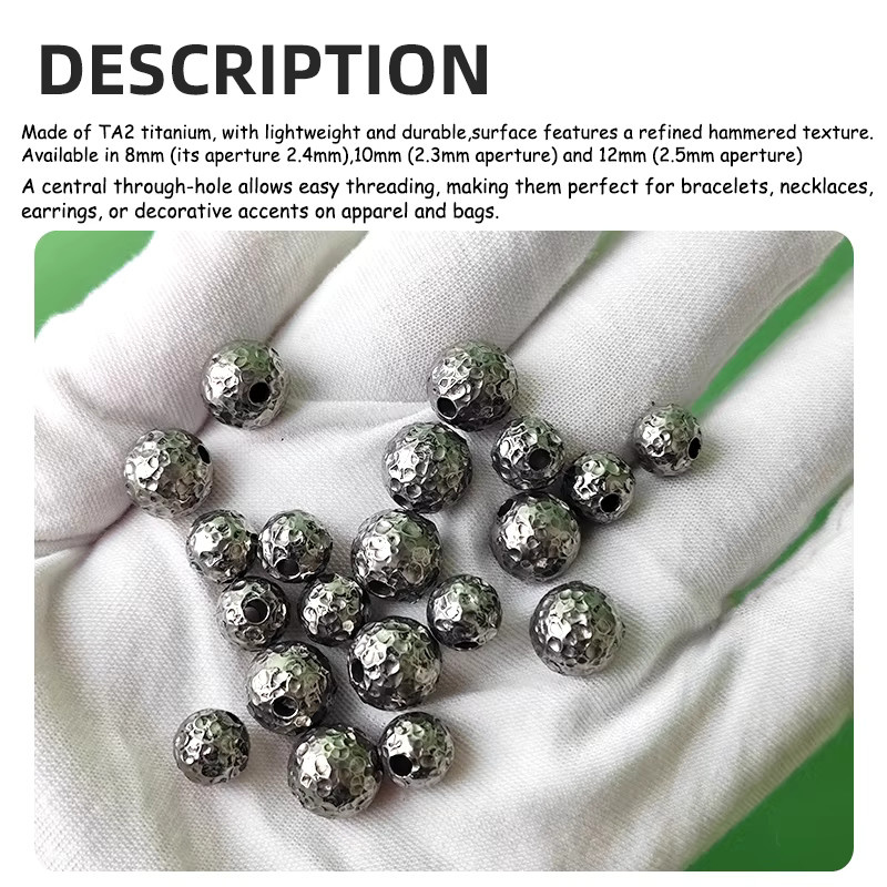 i-souled Titanperlen, Silber, Unisex, 10 mm, 8 mm - Bild 2