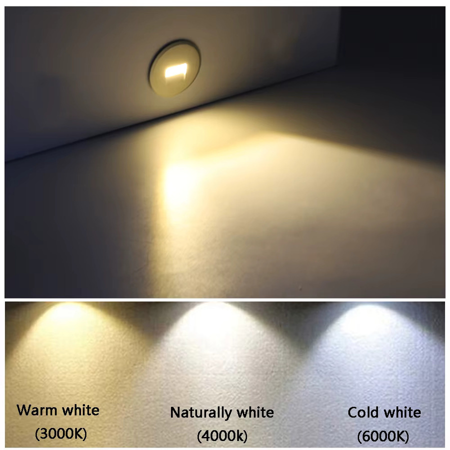 KPSUN LED Einbauleuchte für Treppen und Garten, IP67 Wasserdicht, 1W, Silber - Bild 2