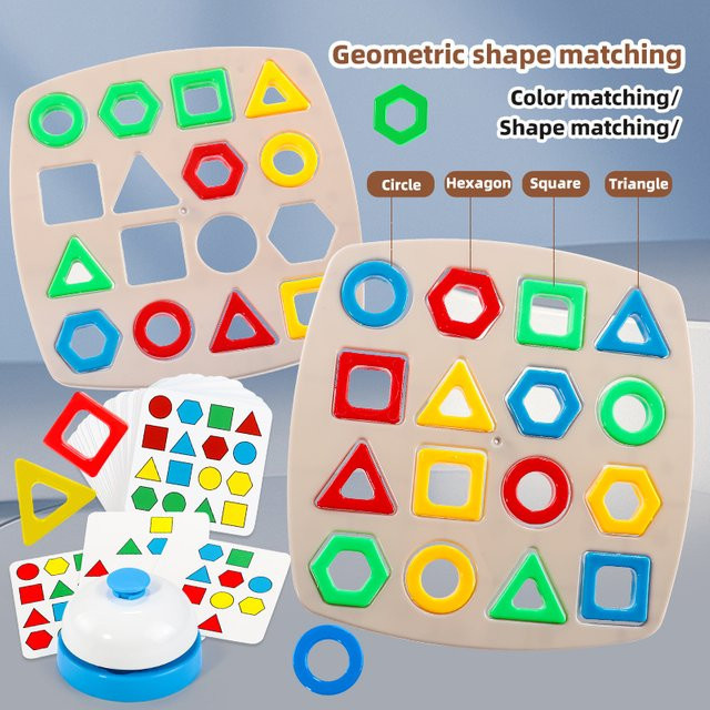 KNYYSECQ Geometrie-Zuordnungspuzzle, Kunststoff, Bunt / Mehrfarbig - Bild 1
