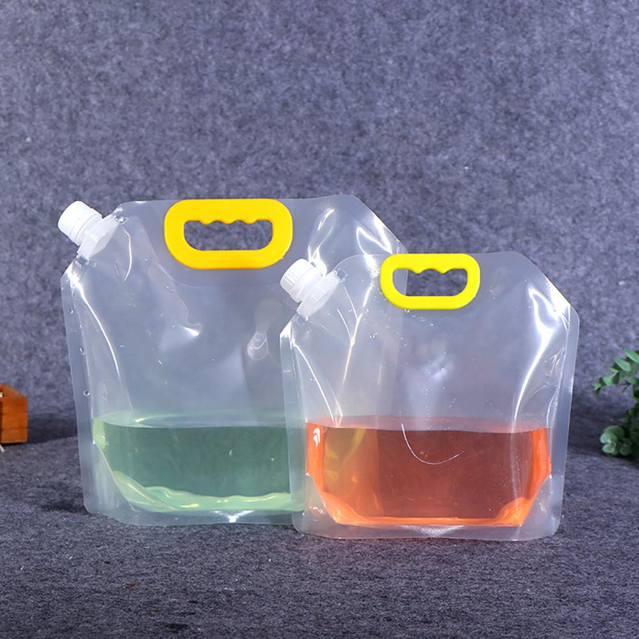 Freedom Outdoors Faltbarer Bierbeutel Transparent, Tragbarer Stand-Up-Kunststoffbeutel für Saft und Milch, 3l - Bild 2