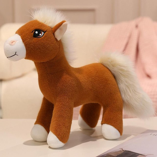 Yiran toy Pferd Plüschtier, stehende Haltung, 20cm - Bild 1