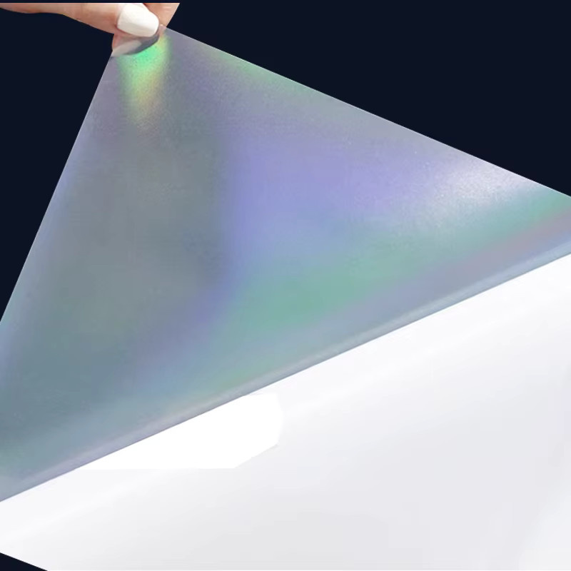 Tonpei Holographisches Vinyl Aufkleber Papier Transparent, A4, Wasserfest und Reißfest für Inkjet-Drucker - Bild 3