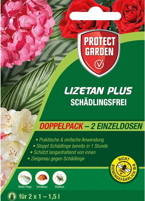 Protect Garden Lizetan Plus Schädlingsbekämpfung gegen Blattläuse, Weiße Fliegen und Schildläuse für Zierpflanzen, 2 x 4 ml - Bild 1