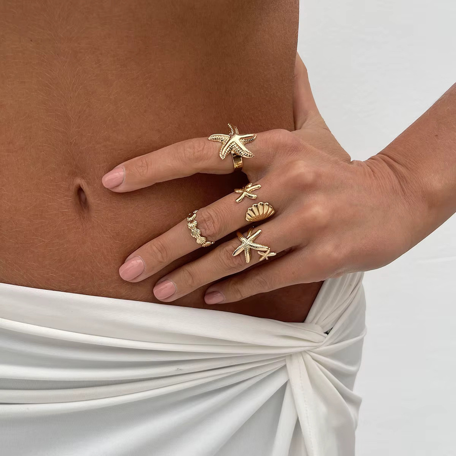 LATS Ringe, Seestern Jakobsmuschel, Gold, Damen - Bild 2