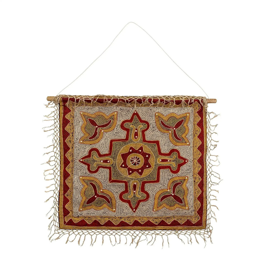 Bloomingville Wanddekoration Mughal aus Baumwolle in Rot, B/H: 75 x 75 cm - Bild 1