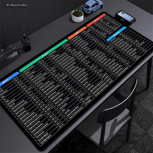 LISA MOUSE PAD XL Schreibtischunterlage mit FL Studio Tastenkombinationen, Schwarz, B/T/H: 90 x 40 x 0,2 cm - Bild 1