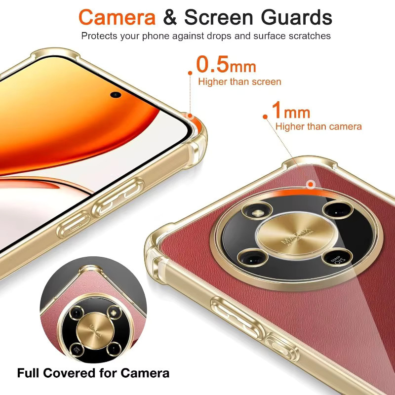 Stoßfeste Schutzhülle für Honor Magic 8 Pro Lite in Transparent - Bild 3