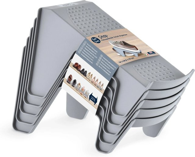 Domopak Living Schuhstapler Step 5er Set Grau B: 24,5 cm, T: 14,0 cm - Bild 1