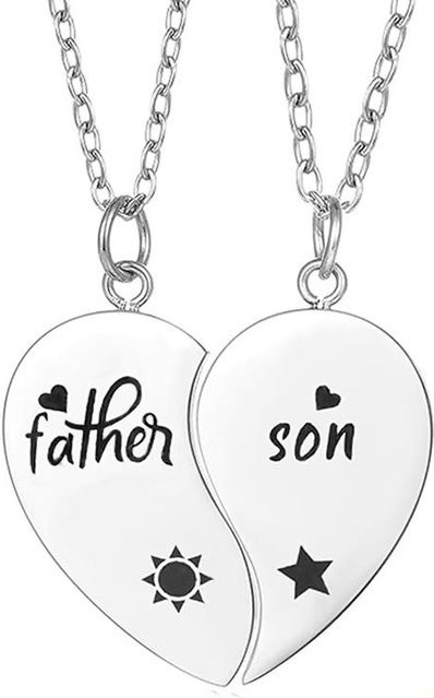 Halsketten Edelstahl, Weiß, Unisex - Bild 1