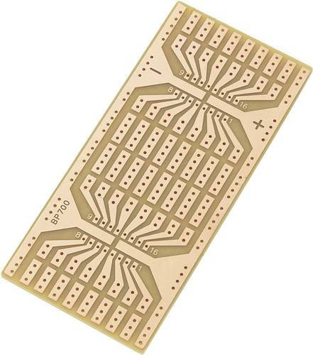 TRU COMPONENTS IC-Platine aus Hartpapier, Farbe: Braun, B: 110 mm, L: 50 mm, Rastermaß: 2,54 mm, 35µm - Bild 1