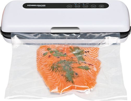 Rommelsbacher Vakuumierer VAC 110 in Weiß mit Digitaldisplay und externer Barriere - Bild 1