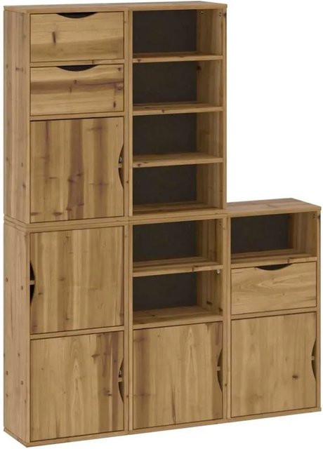 5er Set vidaXL ODDA Beistellschränke aus Massivholz Kiefer in Natur Braun, B/T/H: 40 x 24 x 79 cm - Bild 1