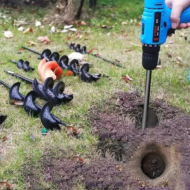 TQLQ Metall Bohrer Set aus Stahl für Gartengeräte zum Pflanzen von Blumen und Bäumen - Bild 1
