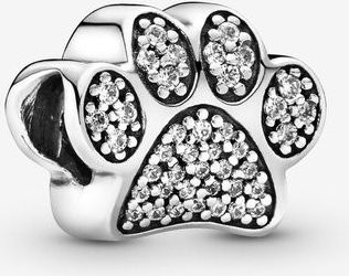 BEE BoBo Charm Hund Welpe Katze Pfote, 925 Silber, Zirkonia, Damen - Bild 1