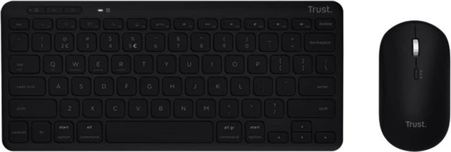 Trust Lyra Funk-Tastatur und Funk-Maus Set für mehrere Geräte mit Bluetooth und USB-A in Schwarz - Bild 2