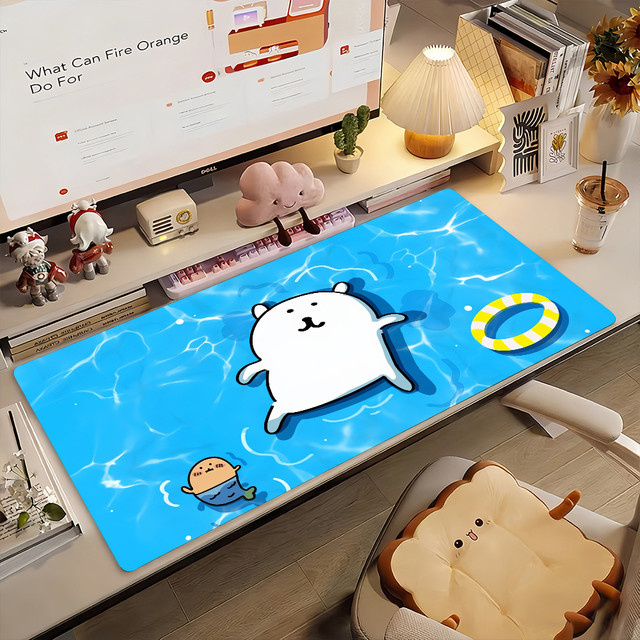 J-Joke B-Bears Mauspad Cartoon Design in Blau, rutschfeste Gummi-Schreibtischunterlage für Gamer und Büro - Bild 1