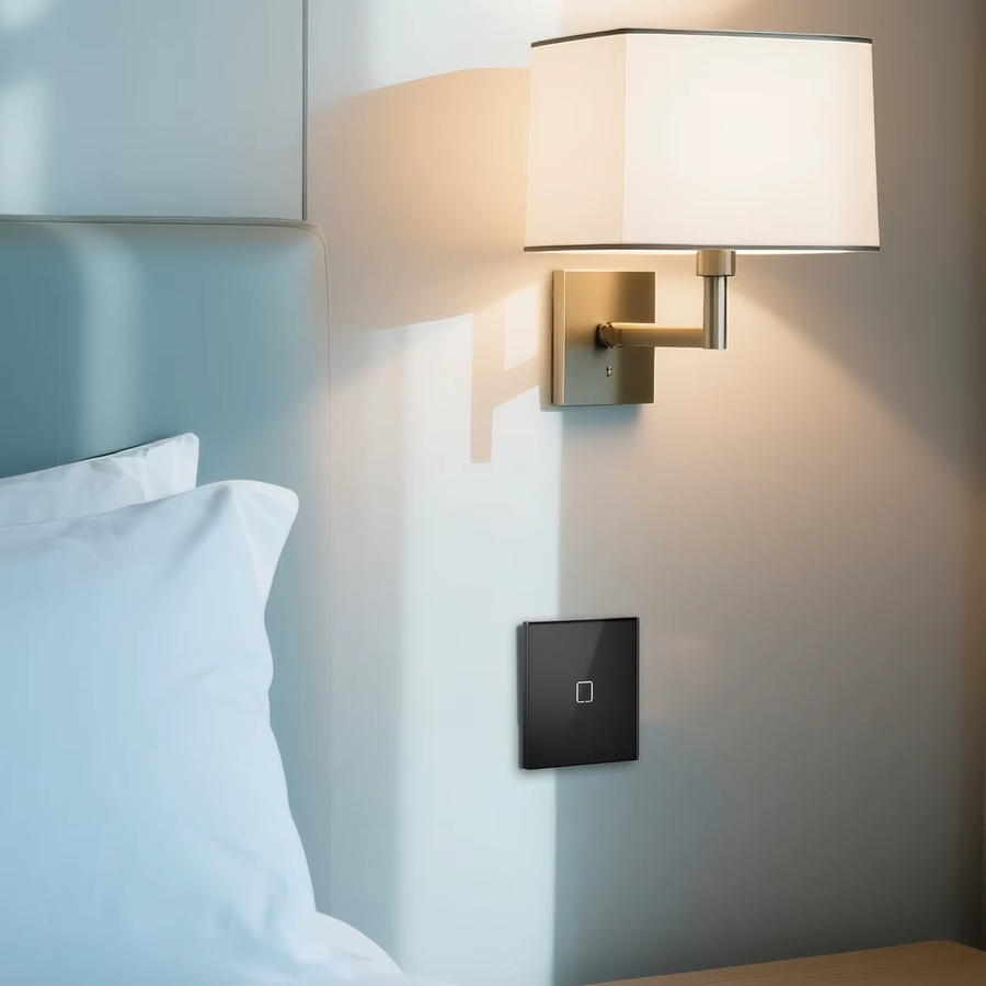 BSEED E-Serie WLAN Touch-Wandschalter mit schwarzem Glaspanel, Tuya Smart Life und Alexa App-Steuerung, 10A, Gelbe Hintergrundbeleuchtung - Bild 5