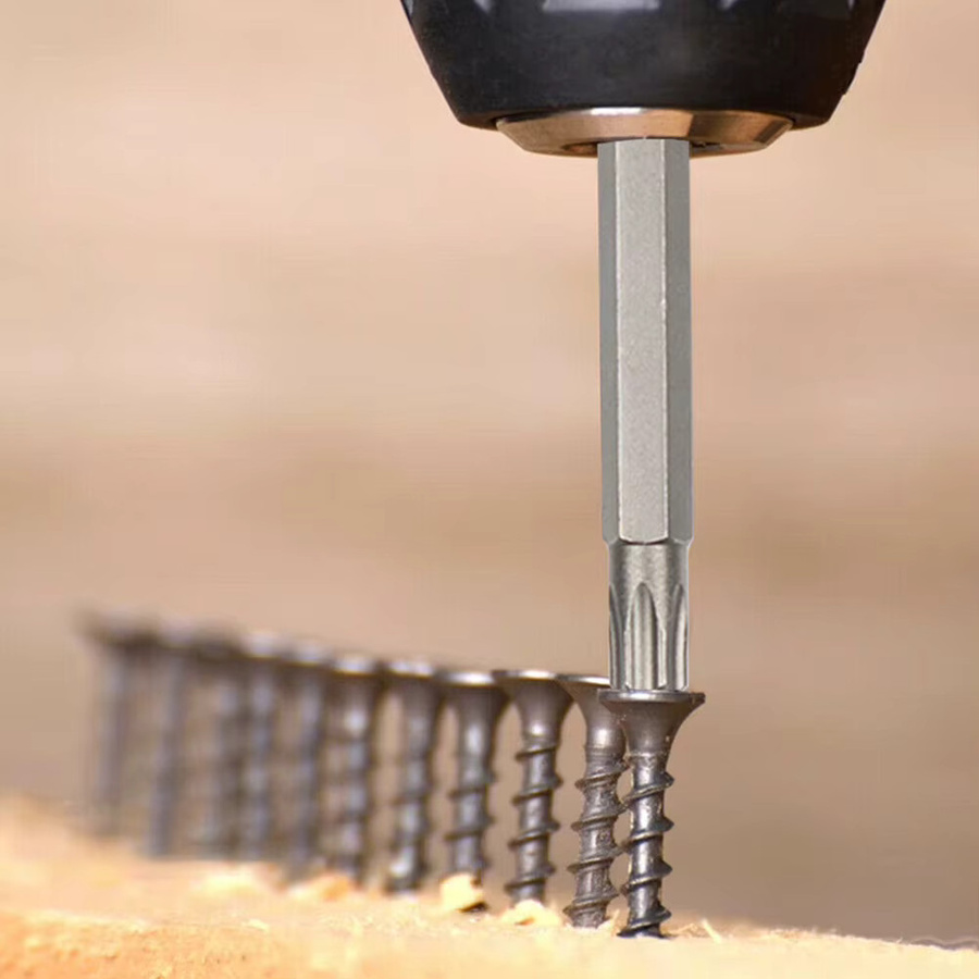 Vibratite Torx-Schraubendreher-Bit mit Magnetkopf und Sechskantschaft in Silber, Länge: 75 mm, passend für Schlagschrauber und elektrische Werkzeuge (T7 bis T40) - Bild 2