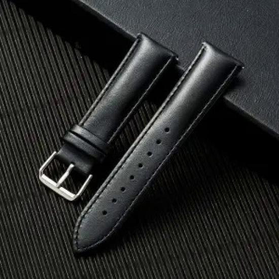 Foucsontop Uhrenarmband Leder, 19 mm, schwarz, Unisex - Bild 1