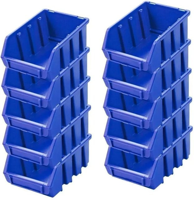 PROREGAL SuperSparSet 10x Sichtlagerboxen aus Polypropylen in Blau, B/T/H: 11,6 x 7,5 x 16,1 cm - Bild 1