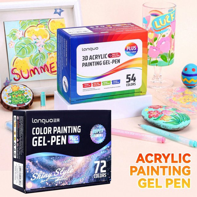 Blue Fruit 3D Acryl-Malstifte in Multicolour mit 54 Farben und 1,0 mm Druckspitze für einen dreidimensionalen Effekt - Bild 1