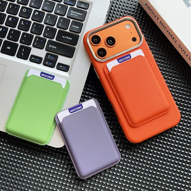 Magnetische MagSafe Wallet Kartenhalter-Hülle für Samsung und iPhone in Orange von lolozzx - Bild 1
